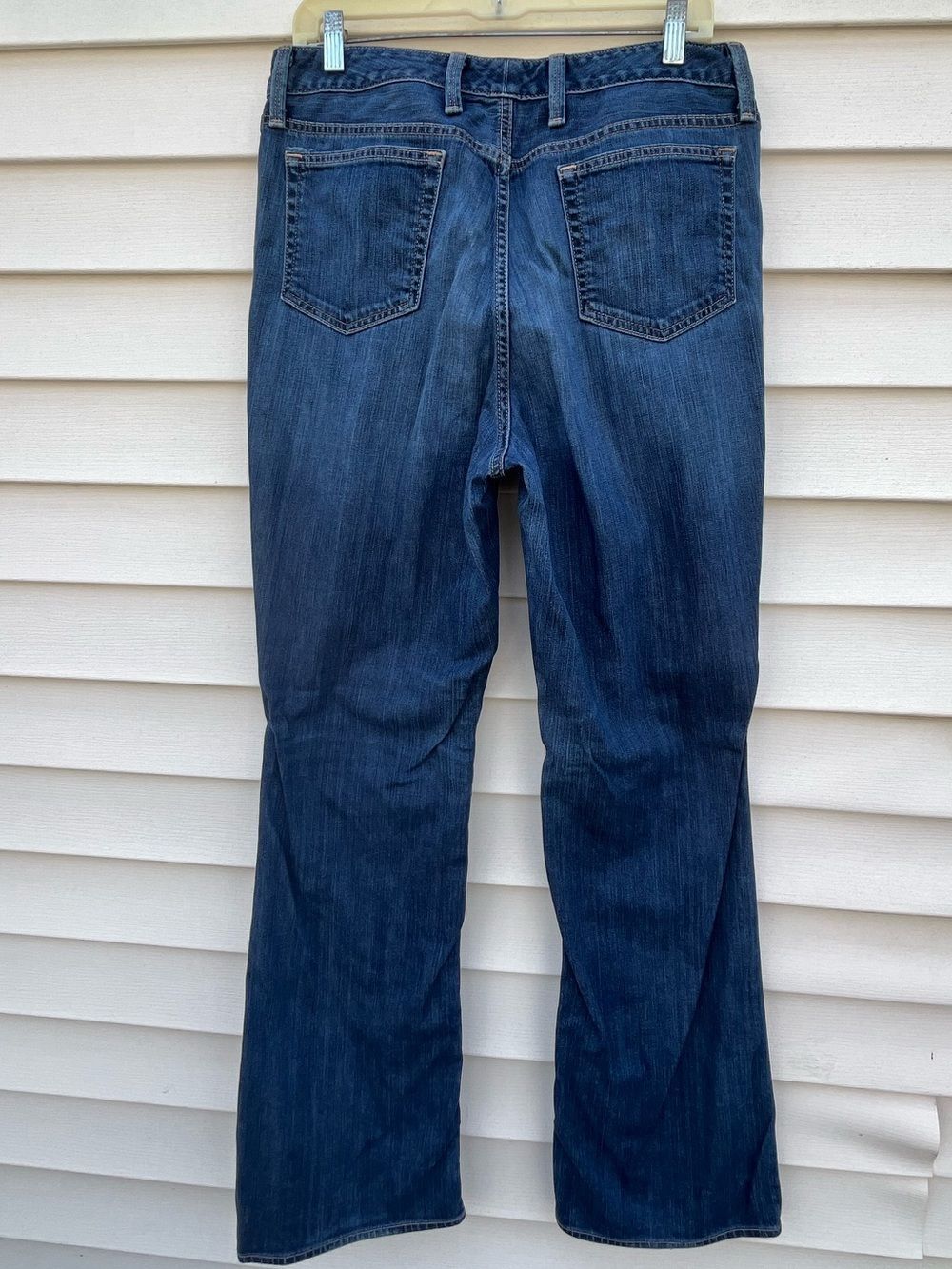 Eddie Bauer Natural Fit Bootcut Flare Denim Jeans Size 14 Tall - Picture 7 of 13